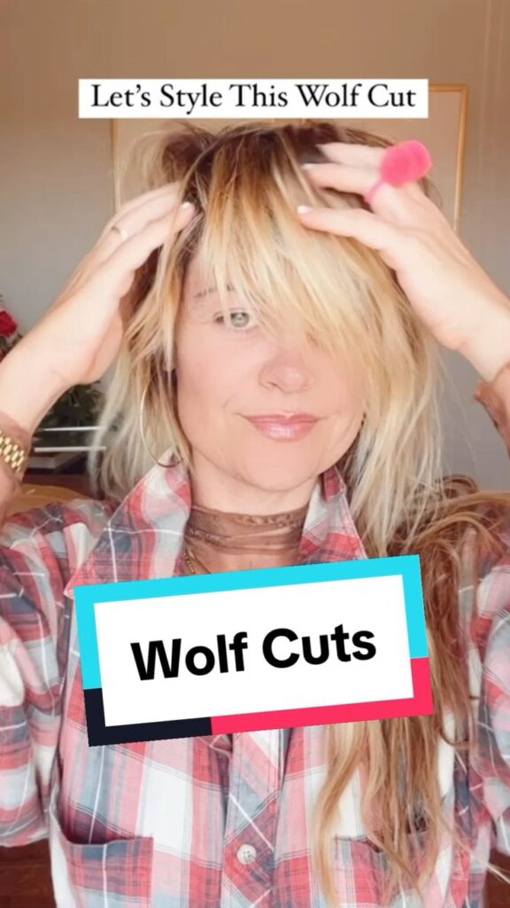 wolf cut on long hair with Brandi Sharp
